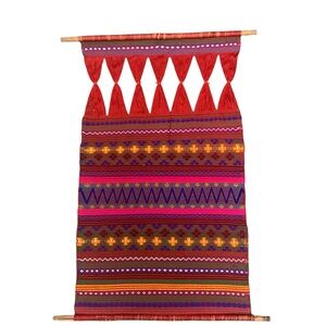 Mayan Threaded Tapestry Wall Hanging Handcrafted  Arts